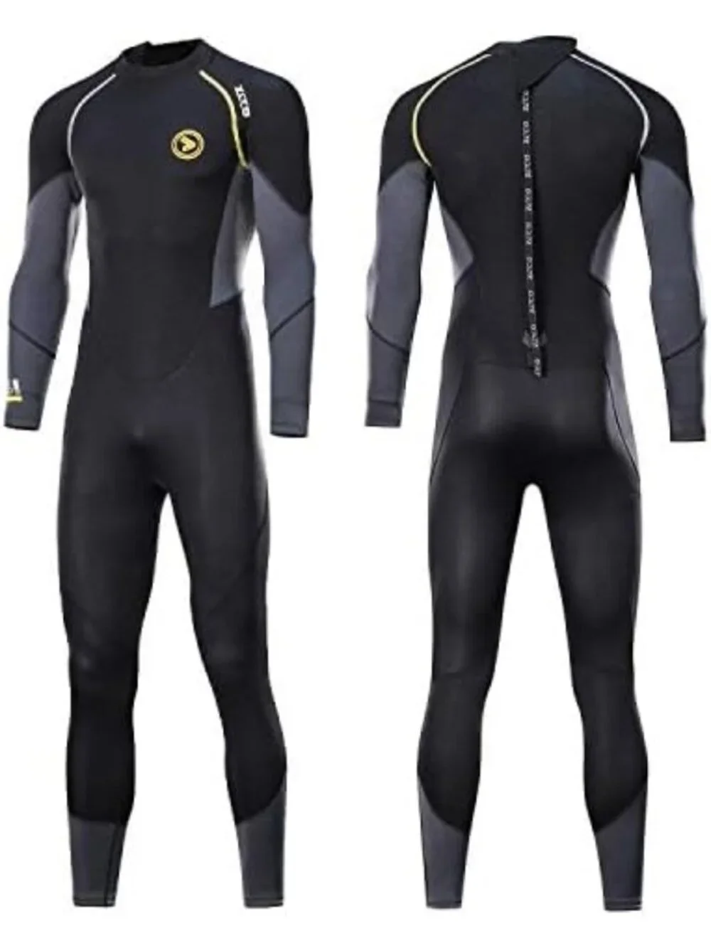 Ultra Stretch 3mm Neoprene Full Body Wetsuit for Men - Snorkeling, Scuba